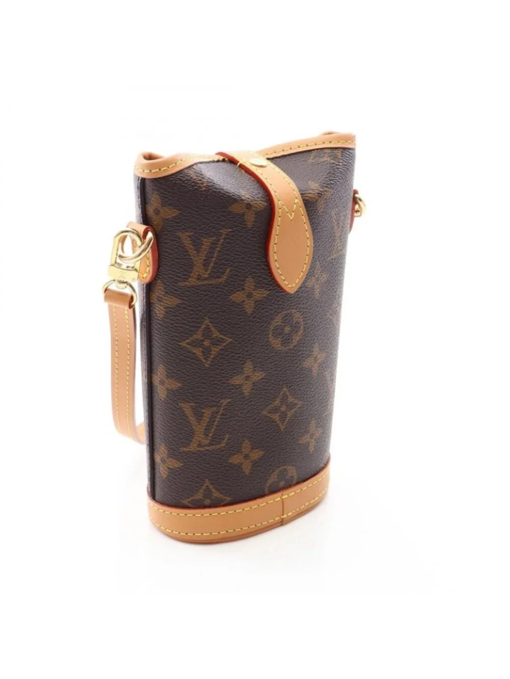 Louis Vuitton Shoulder Bag Fold Pouch Canvas Leather
